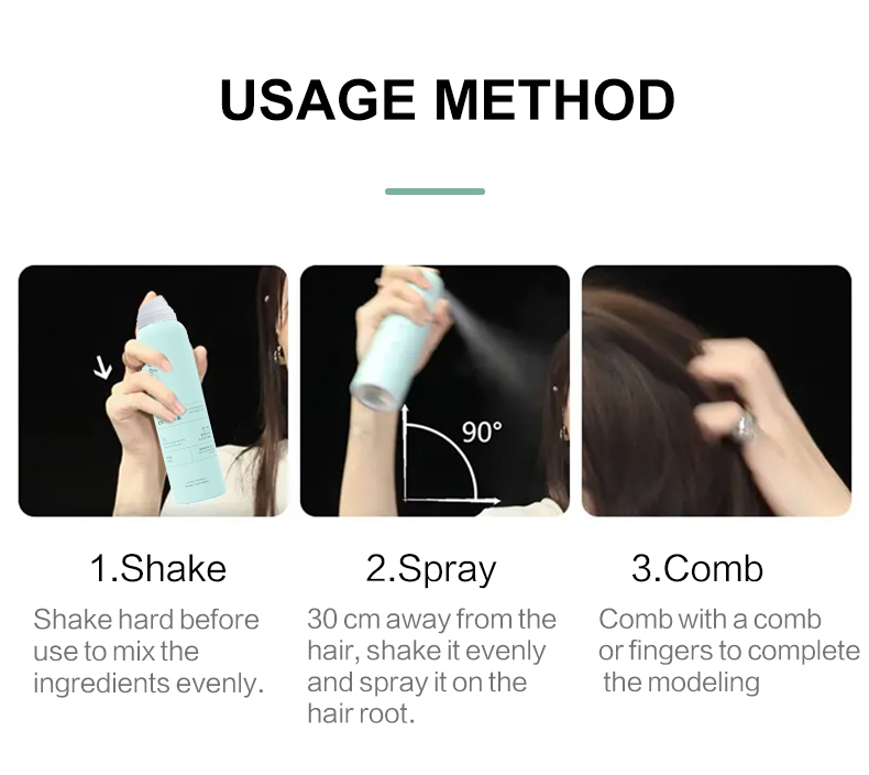 Logotipo personalizado Best Dry Shampoo Spray para cabello graso-7